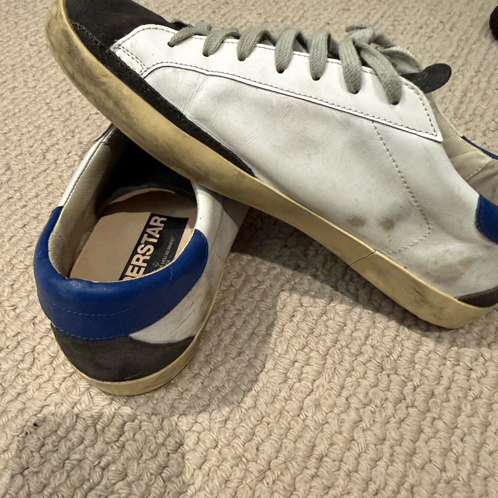 Golden Goose Superstar Men’s White and Black Low-Top Sneakers - Picture 3 of 6